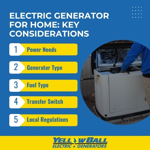 key considerations for electric generator for home