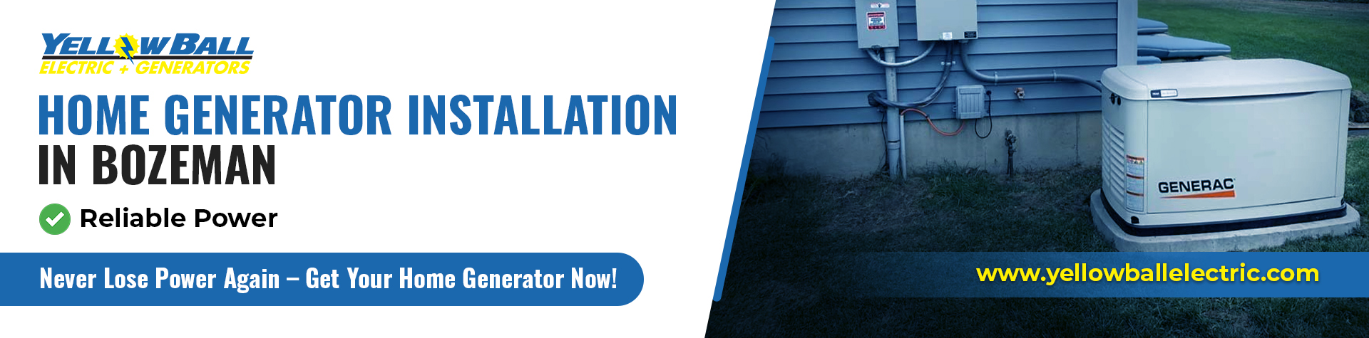 Home generator installation Bozeman