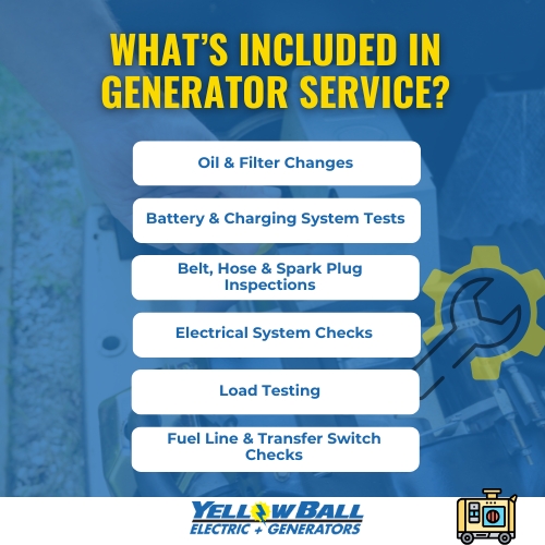 whats included in generator service and repair