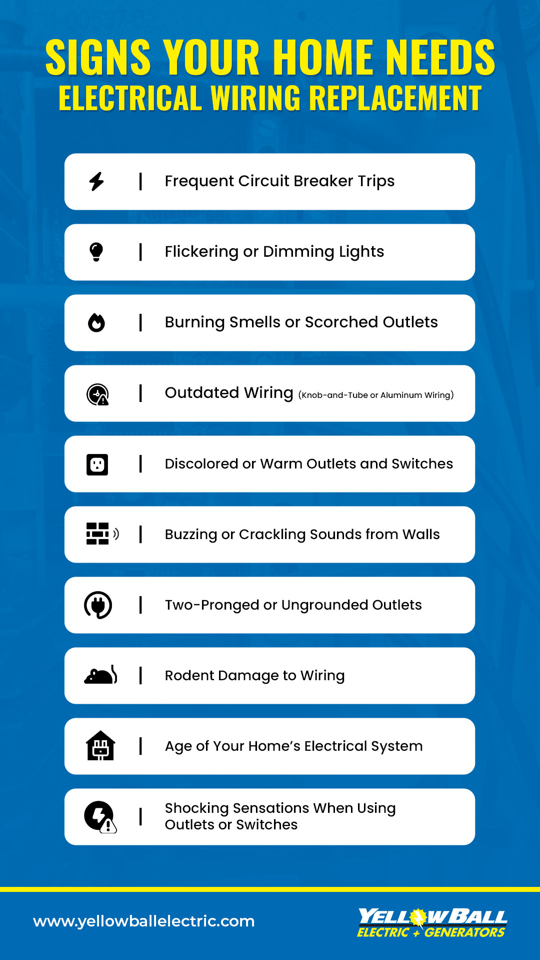 signs your home needs electrical wiring replacement